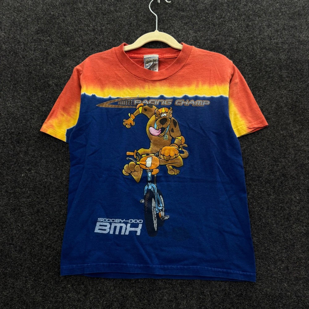 Vintage 90s Scooby-Doo Racing Champ BMX Tie Dye T-Shirt Cartoon Network 5/6